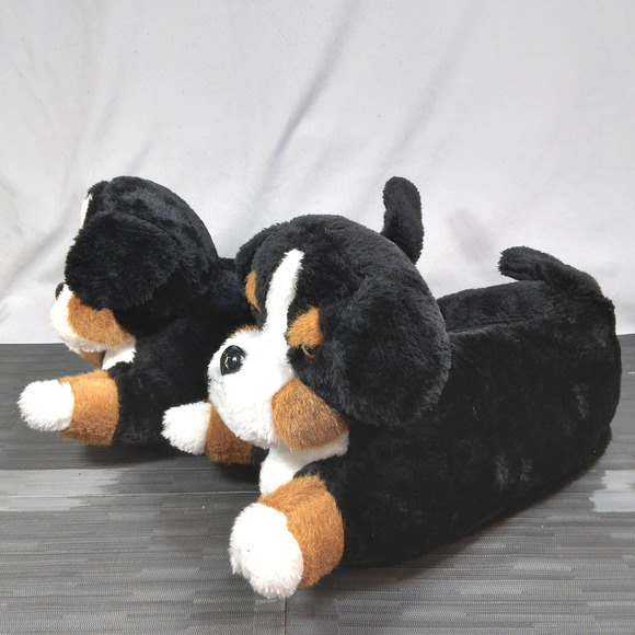 Happy feet Shoes - Happy Feet Animal Dog Slippers Black